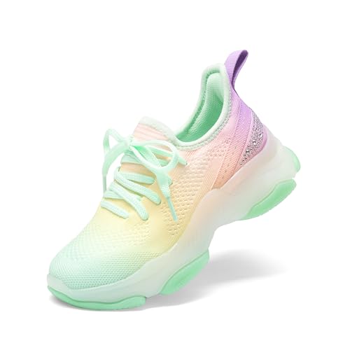 Girls Slip-On Jelly Sole Sneakers - Green, Little Kid by DREAM PAIRS