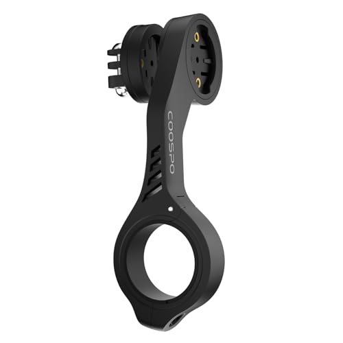 CooSpo MT5S Bike Computer Out Front Mount with Adapter for Garmin & GoPro, 25.4/31.8mm Handlebar