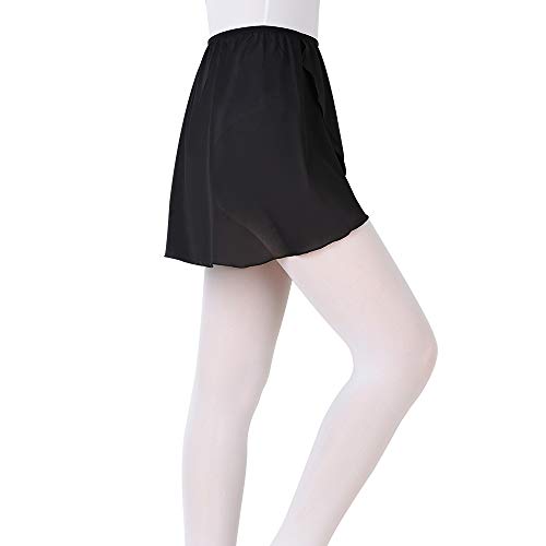 Eastbudd X-Large Black Ballet Wrap Skirt for Women & Girls Chiffon Dancewear
