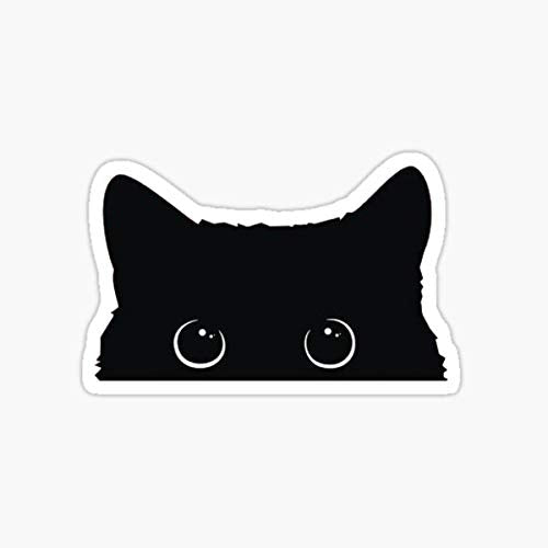 Cute Black Cat Vinyl Decal - Waterproof Sticker for Cars and Laptops