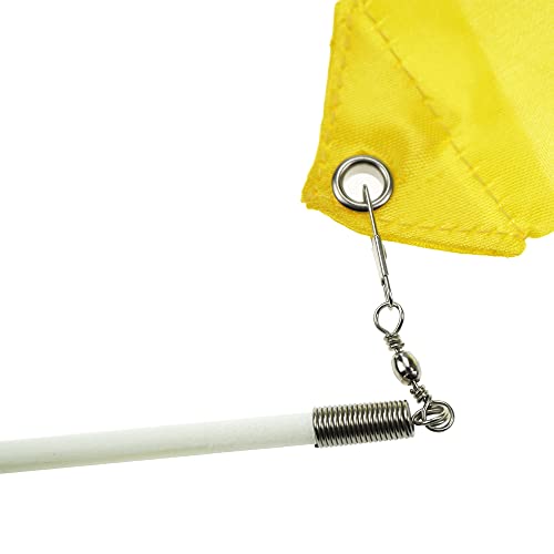 Yellow Rhythmic Gymnastics Wands Set - 2 Dancing Streamers