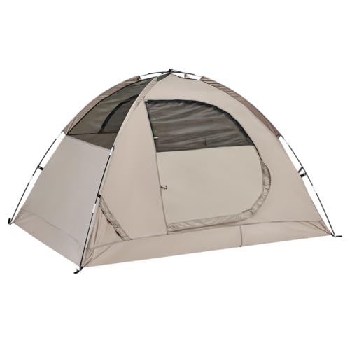 Avocado Green 2-Person Waterproof Backpacking Tent with Rain Fly