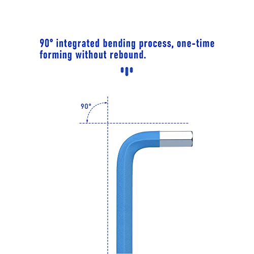 4 PCS 3mm Ball End Hex Key Allen Wrench,Internal Hexagonal Wrench, L Shaped Long Arm S2 Steel Repairing Tool£¬Pale Blue