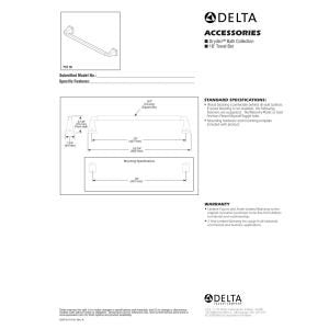 DELTA Dryden 18 inch Towel Bar, Champagne Bronze, Bathroom Accessories, 75118-CZ