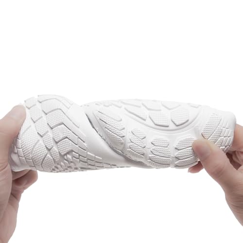 Racqua Water Shoes for Men Women Quick-Dry Aqua Beach & Pool Footwear - White, Size 8 Women / 7 Men, Model Wz1117