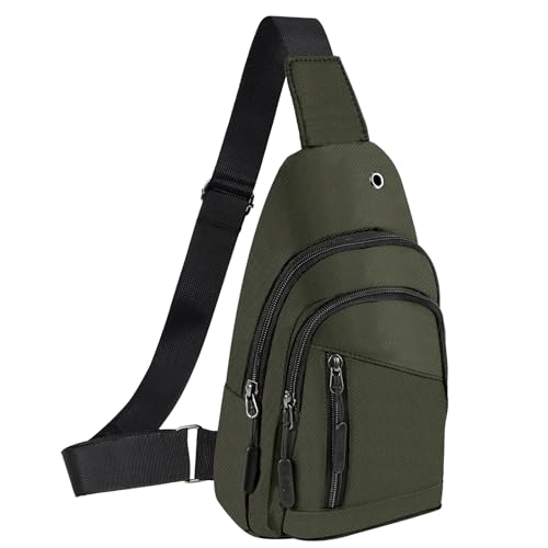 Unisex Small Crossbody Sling Bag - Water-Resistant Chest Pack for Men & Women