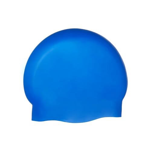 Silicone Swim Cap for Adults - Blue