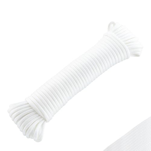 550 Paracord Utility Cord - 50 Ft 7 Strand 4mm - White