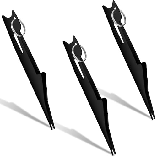 Fishing Knot Tying Tool - 3 Pcs Quick Tie Fly Angler Accessories - Black