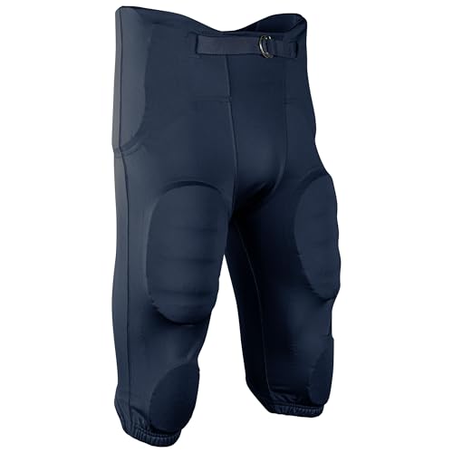 Champro Adult Terminator 3 Football Pants with Built-in Pads, Medium Navy