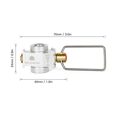 Gas Saver Plus Adapter - Refill Flat Tank Converter for Camping