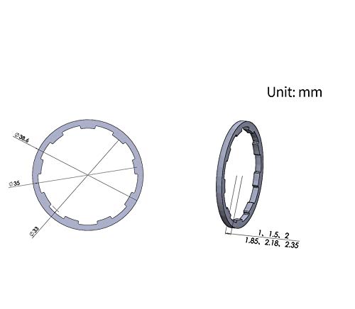 Bicycle Cassette Spacer Washer for MTB and Road Bike Hubs - 1.85mm
