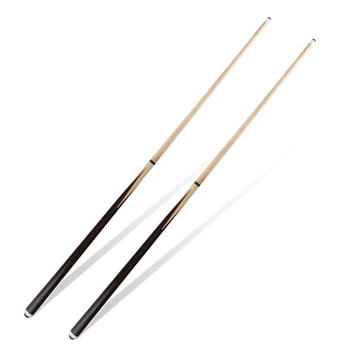 42 Inch Pool Cue Stick Set of 2 - Lightweight with Leather Tip