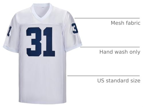 Men's No Name Football Jersey - White Stitched, 3X-Large