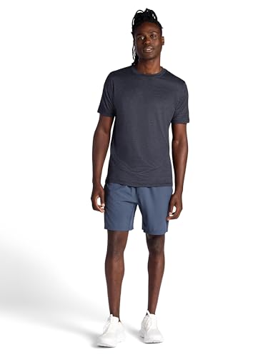 Gaiam Men's Crewneck Top Medium Black Heather - Basic Stretch Midweight Tee