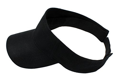 Sun Sports Visor Cap for Men & Women - One Size - Black