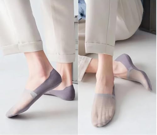 5 Pairs Velthentic Invisible Silk Socks for Women Breathable
