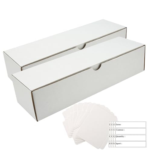 Trading Card Storage Box - 2-Pack White, Holds 1600 Cards