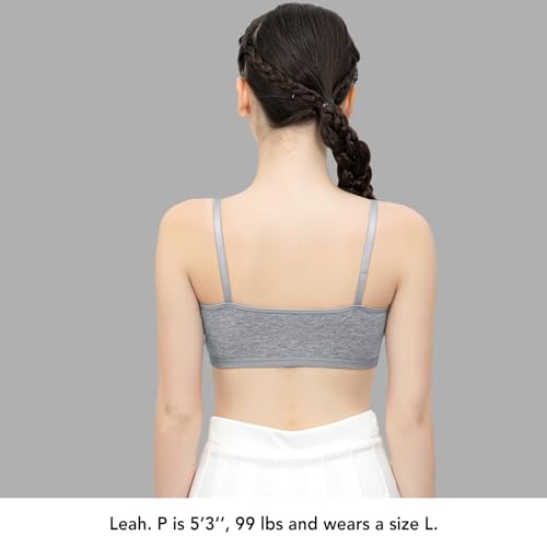 Sport Cami Teens Girls Training Bras 10-16 XX-Large Black/White/Grey/Nude Soft Cotton Brand SALIA GIRL