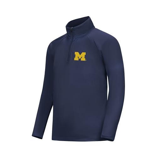 Michigan Wolverines Youth 1/4 Zip Pullover Wind Shirt - Small