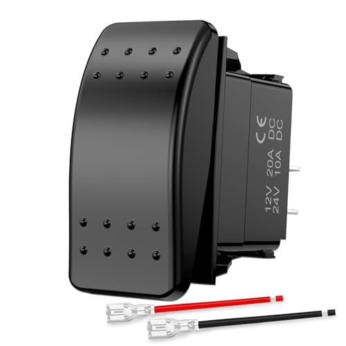 2 Pin On Off Rocker Switch - Waterproof SPST Toggle Switch