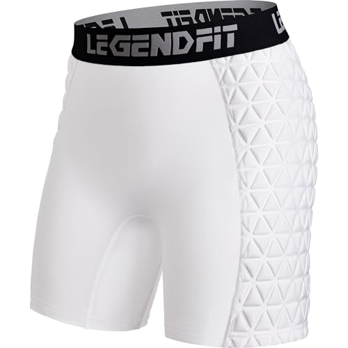 Girls Softball Padded Sliding Shorts - Medium White Compression