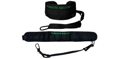 Brute Belt – The Ultimate Nylon Dip, Pull-Up and Squat Belt for Strength Training (Black, Medium)