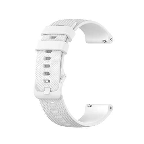 20mm Silicone Replacement Band for Garmin Watches - White