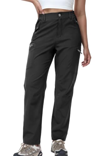Haimont Women's Lightweight Cargo Hiking Pants X-Small 27" Inseam Black