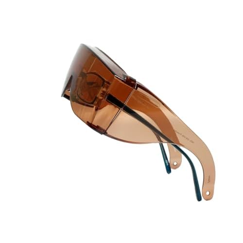 Calabria 3000 Fit Over Safety Glasses Fitover Eyewear Copper Green Smoke 3 Pack Men Women Wrap Around Anti Fog Scratch Glare
