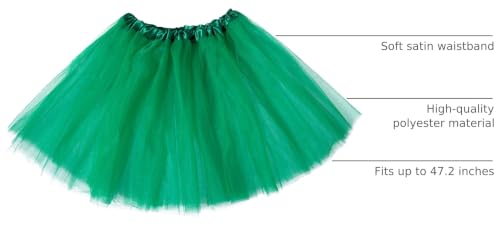 Green Tulle Tutu Skirt for Women & Big Girls - One Size