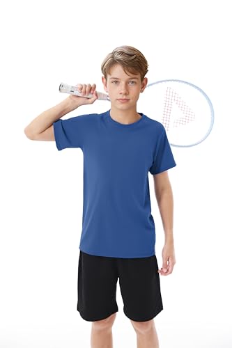 Boys UPF 50+ Rash Guard Swim Shirt - Blue, 10-12 Years