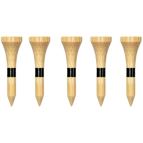 1-1/2 Inch Wooden Golf Tees - Natural Color, 100 Count