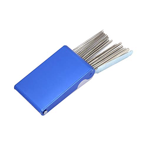 21-Piece Stainless Steel Welding Soldering Tip Cleaner with File for Soldering and Welding - 3 x 5.1in Cutting Tip Nozzle