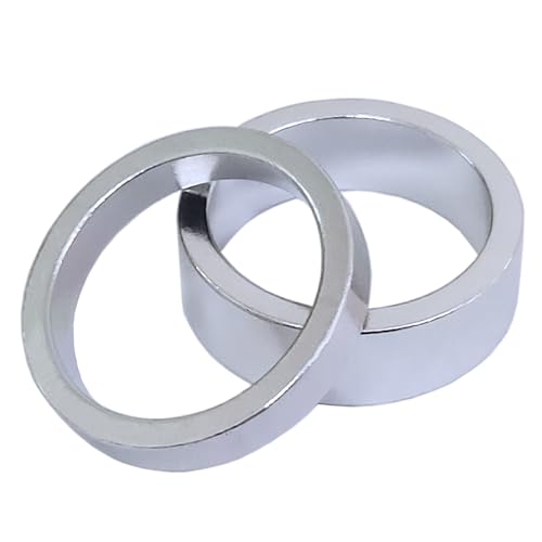 Auto-plaza 1.13” Aluminum Bicycle Head Stem Spacer Set - Silver, 10 pcs