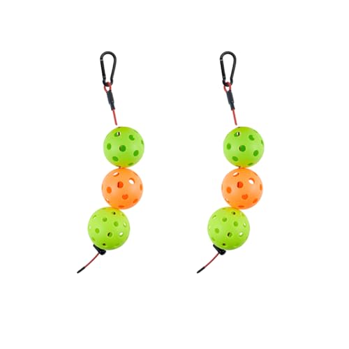 Pickleball Ball Holder Cable Set - Holds 3 Balls, 2 Pack
