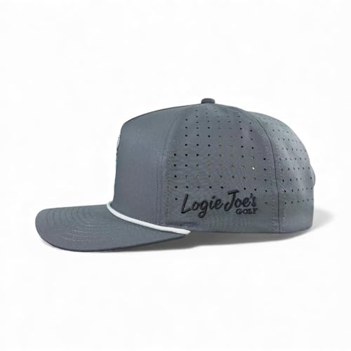 Logie Joe's Astronaut Walker Golf Hat with Magnetic Ball Marker Holder | Snapback Adjustable Grey