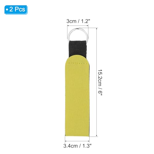 Floating Neoprene Keychain - Waterproof Buoyant Key Ring for Boating - Yellow
