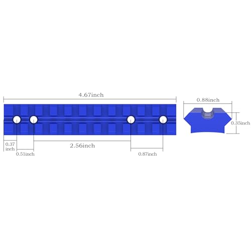 Ruger 10/22 Picatinny Rail Mount for Scopes & Red Dots - Blue
