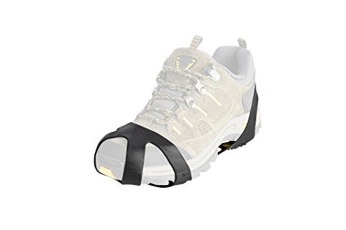 Ice Cleats with 10 Steel Studs - Rubber Traction Spikes for Shoes & Boots - Yellow, Medium