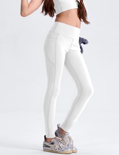 High Waisted Girls Athletic Leggings with Pockets - Kids