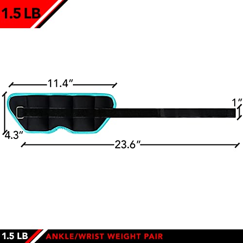 JFIT Ankle Weights - Weight Pair 10 and Bundle Options 0.5 to 8 lbs.
