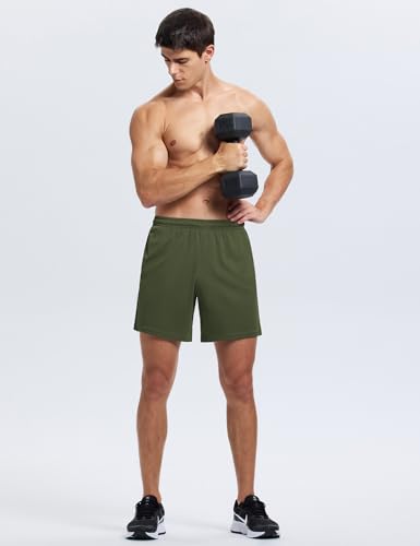 Men's 7-Inch Athletic Running Shorts - Lightweight, Quick Dry with Pockets
