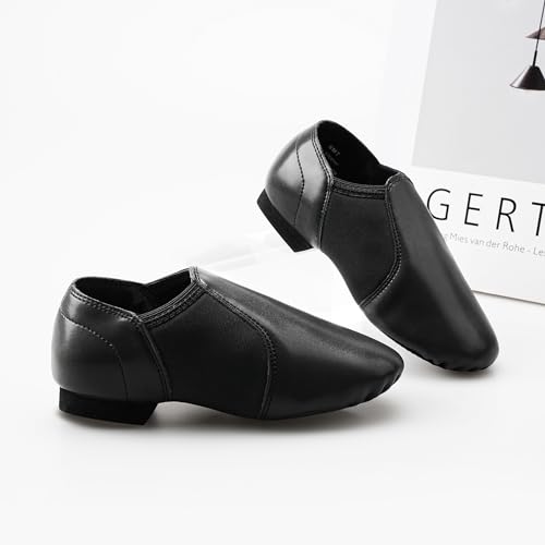 Stelle PU Unisex Jazz Shoes for Girls Kids SJ06 PU-Black 3ML
