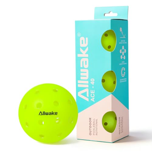 Durable Outdoor Pickleball Balls - USA Approved, 40 Holes