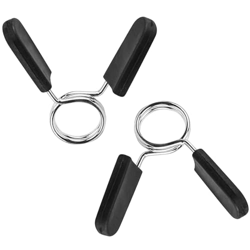 1-Inch Barbell Spring Collars - Quick-Release Dumbbell Weight Clamps, 2 Pack