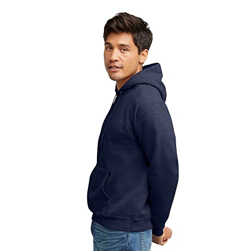Hanes EcoSmart Fleece Hoodie XL Heather Navy – Men’s & Women’s Midweight Sweatshirt