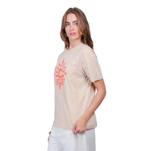 WNBA Connecticut Sun Women's Super Soft Fashion T-Shirt - Sand, X-Large