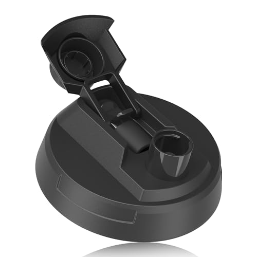Replacement Lid for Zukro 1 Gallon Water Jug – Black, Leak-Proof, Screw-On, with 2-in-1 Straw/Spout