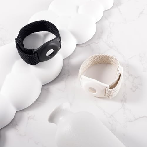 Adjustable 2pcs Medallion Holder Bracelet for Princess Cruise - White & Black